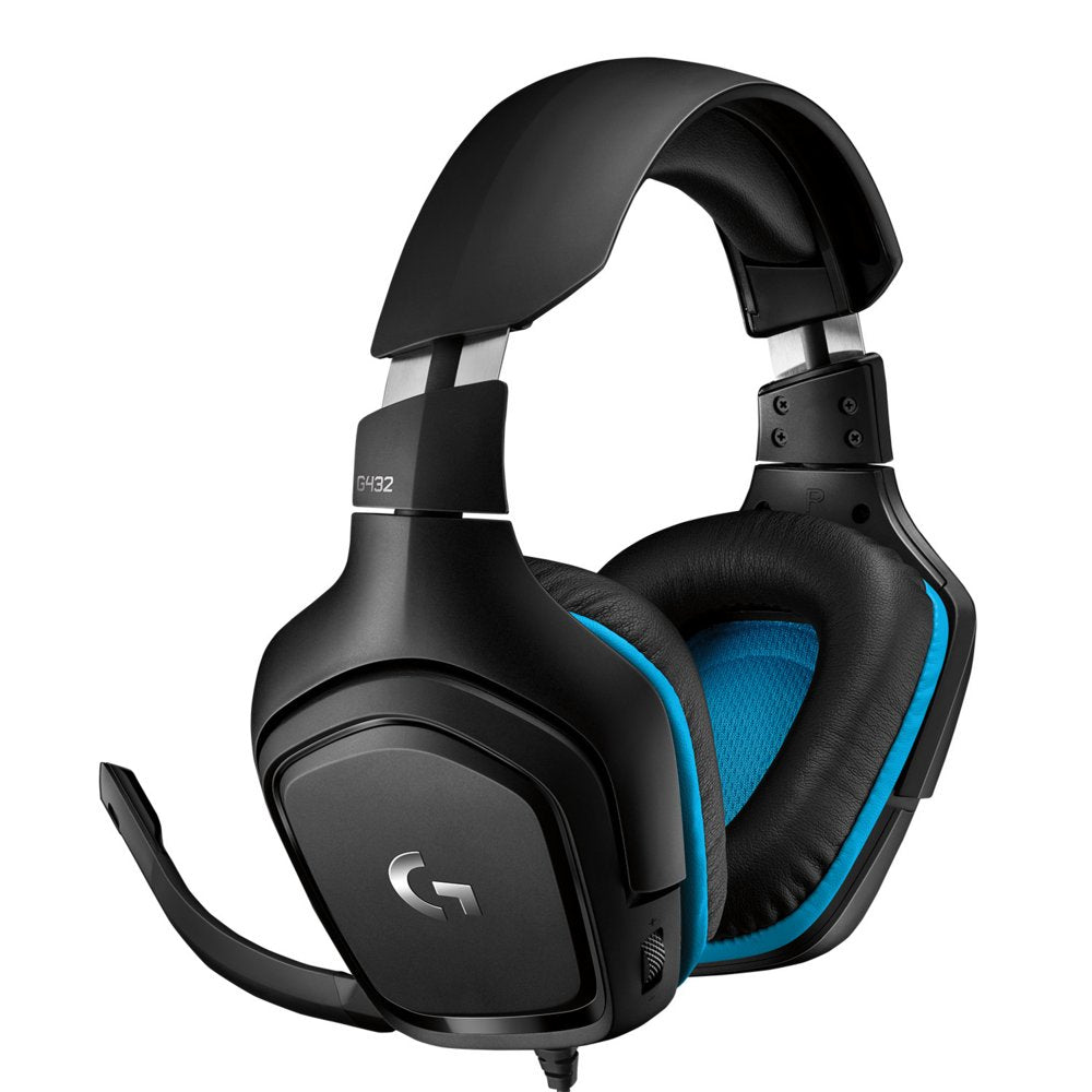 Logitech G432 | Bedrade Over-ear Gaming Headset 3.5mm Connector | 7.1 Surround | Zwart/Blauw - Matmuis - Matmuis